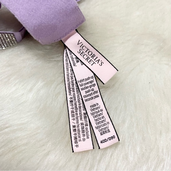 Victoria’s Secret T-shirt Push up full coverage with silver rhinestone straps - Picture 7 of 7